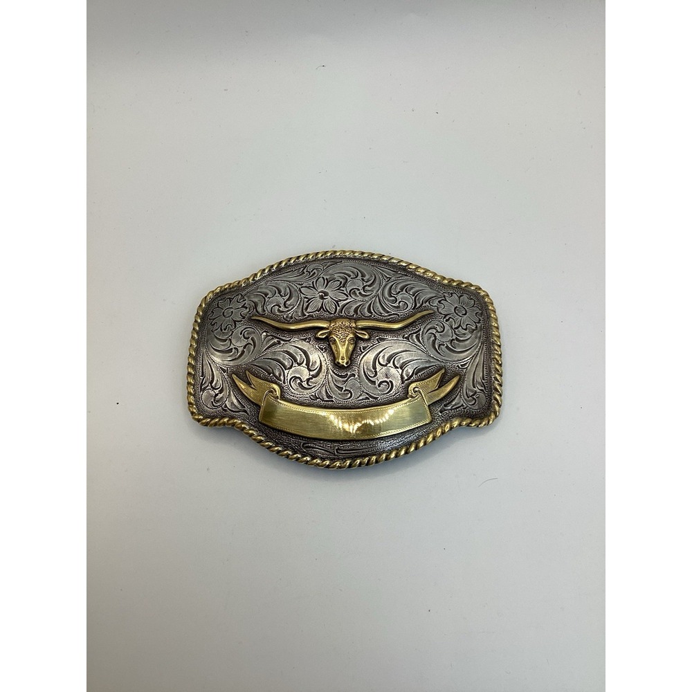 Nocona Western  LONGHORN Bull Skull Belt Buckle 37229
